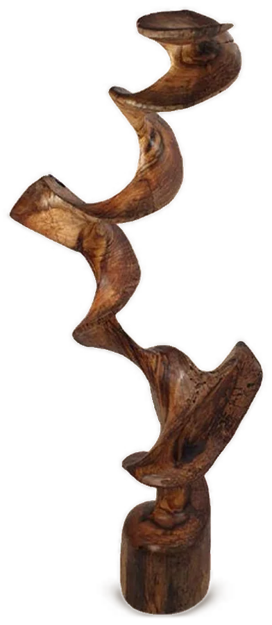 Escultura Tornado nº IV, em taiúva rosa
